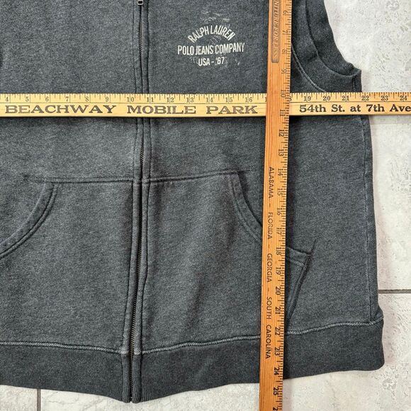VINTAGE Polo Ralph Lauren Sweater Vest Size L Gray - Picture 5 of 5